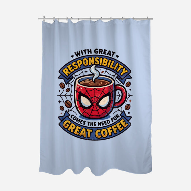 Great Responsibility Great Coffee-None-Polyester-Shower Curtain-milasneeze