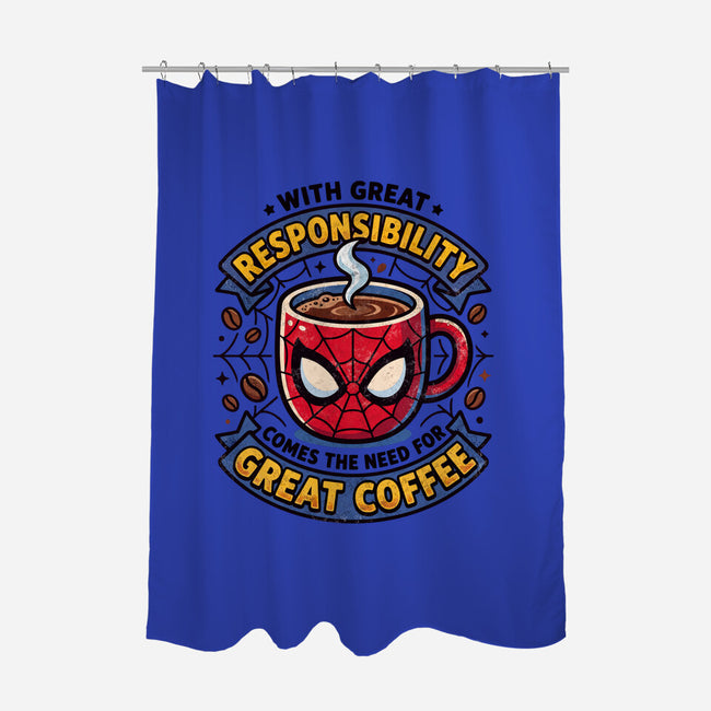 Great Responsibility Great Coffee-None-Polyester-Shower Curtain-milasneeze
