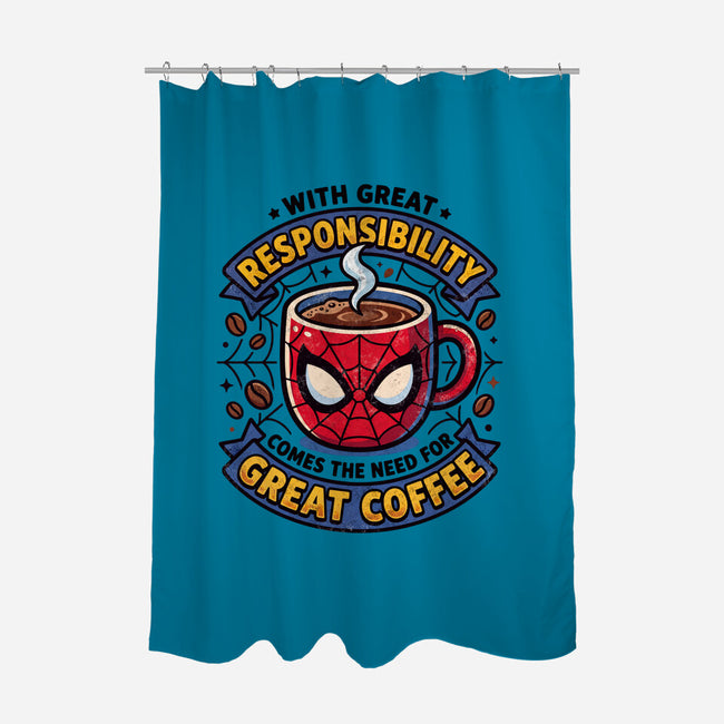 Great Responsibility Great Coffee-None-Polyester-Shower Curtain-milasneeze