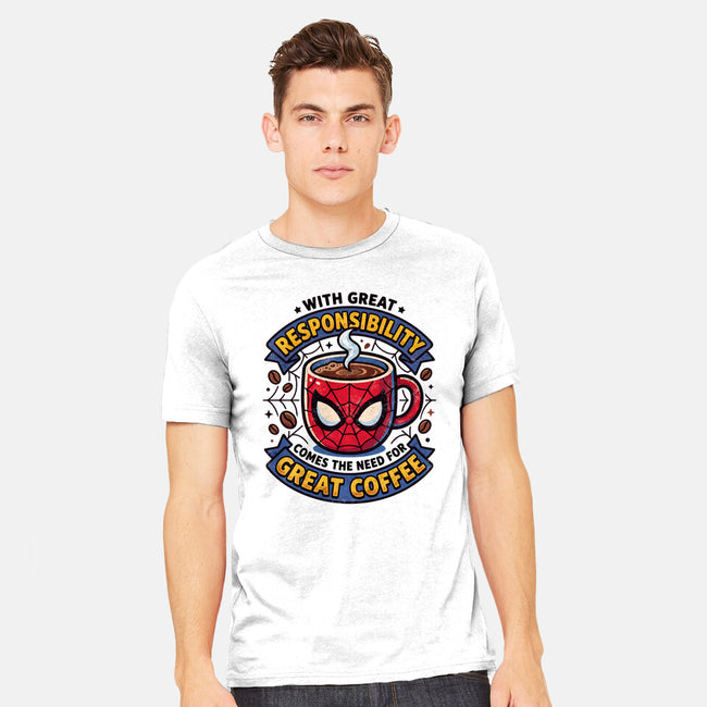 Great Responsibility Great Coffee-Mens-Heavyweight-Tee-milasneeze