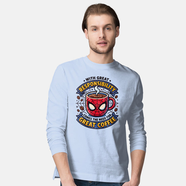 Great Responsibility Great Coffee-Mens-Long Sleeved-Tee-milasneeze
