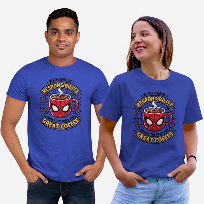 Great Responsibility Great Coffee-Unisex-Basic-Tee-milasneeze