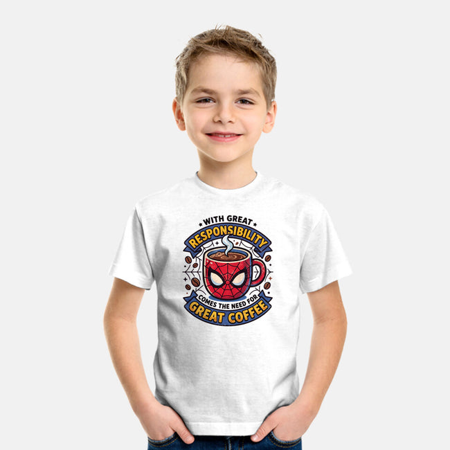 Great Responsibility Great Coffee-Youth-Basic-Tee-milasneeze