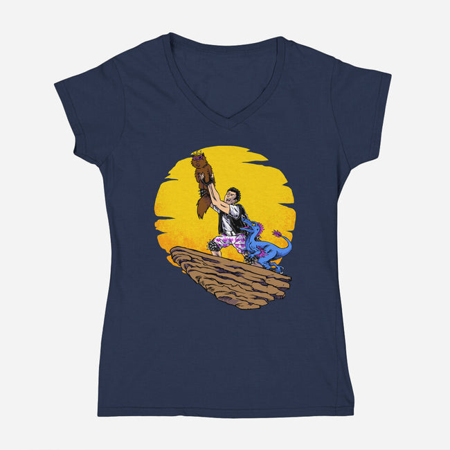 The Ner Princess-Womens-V-Neck-Tee-joerawks