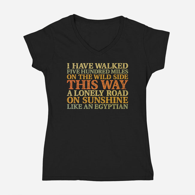 I Have Walked-Womens-V-Neck-Tee-kg07