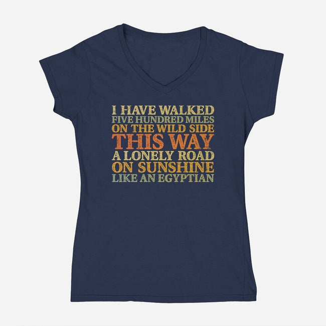 I Have Walked-Womens-V-Neck-Tee-kg07