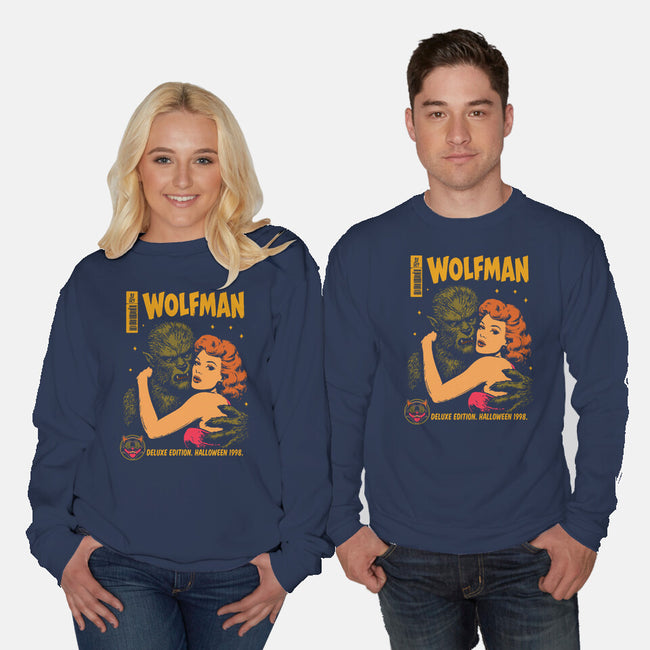 Wolfman-Unisex-Crew Neck-Sweatshirt-Diego Gurgell