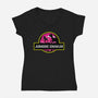 Jurassic Crawler-Womens-V-Neck-Tee-rocketman_art