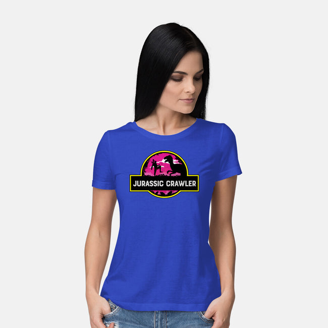 Jurassic Crawler-Womens-Basic-Tee-rocketman_art