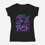 Beep Runner-Womens-V-Neck-Tee-estudiofitas