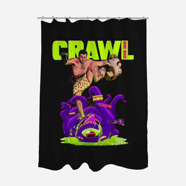 Crawl Or Die-None-Polyester-Shower Curtain-Hafaell