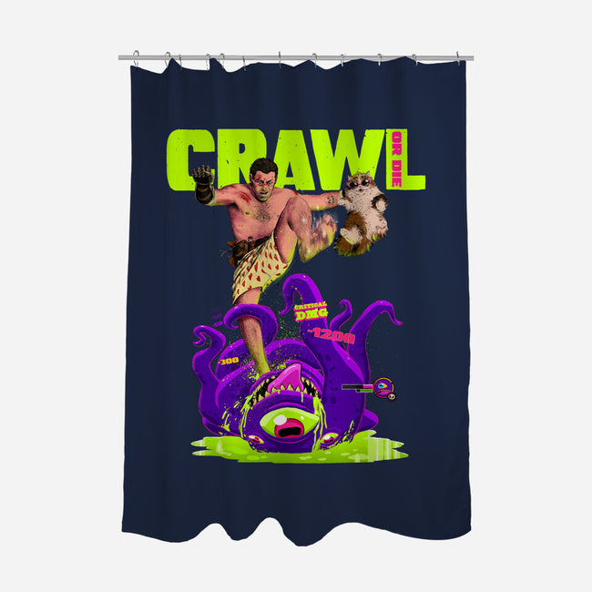 Crawl Or Die-None-Polyester-Shower Curtain-Hafaell
