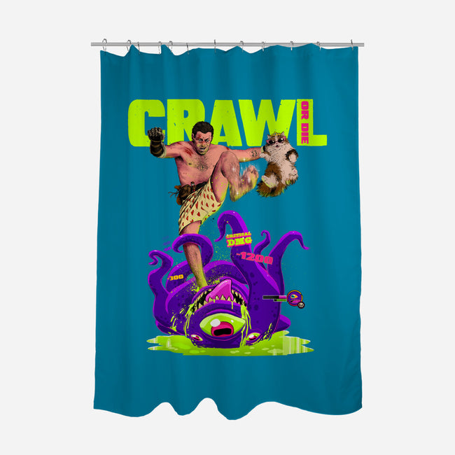 Crawl Or Die-None-Polyester-Shower Curtain-Hafaell