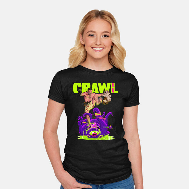 Crawl Or Die-Womens-Fitted-Tee-Hafaell