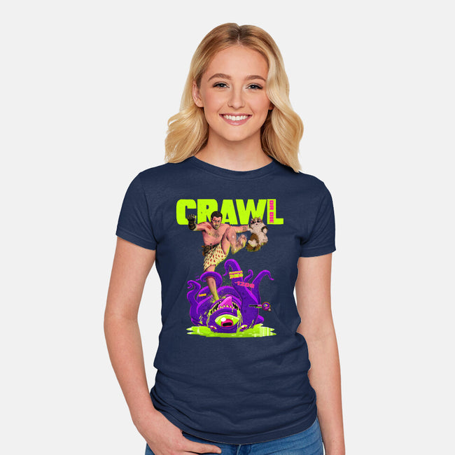 Crawl Or Die-Womens-Fitted-Tee-Hafaell