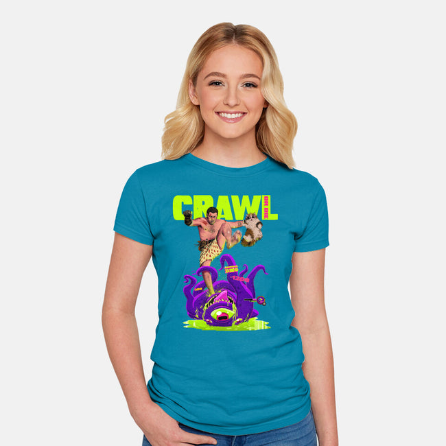Crawl Or Die-Womens-Fitted-Tee-Hafaell