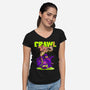 Crawl Or Die-Womens-V-Neck-Tee-Hafaell