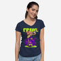 Crawl Or Die-Womens-V-Neck-Tee-Hafaell