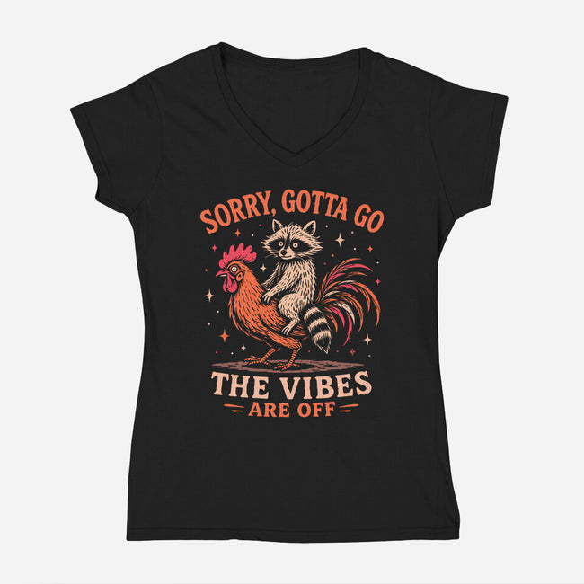 Gotta Go The Vibes Are Off-Womens-V-Neck-Tee-Diego Gurgell