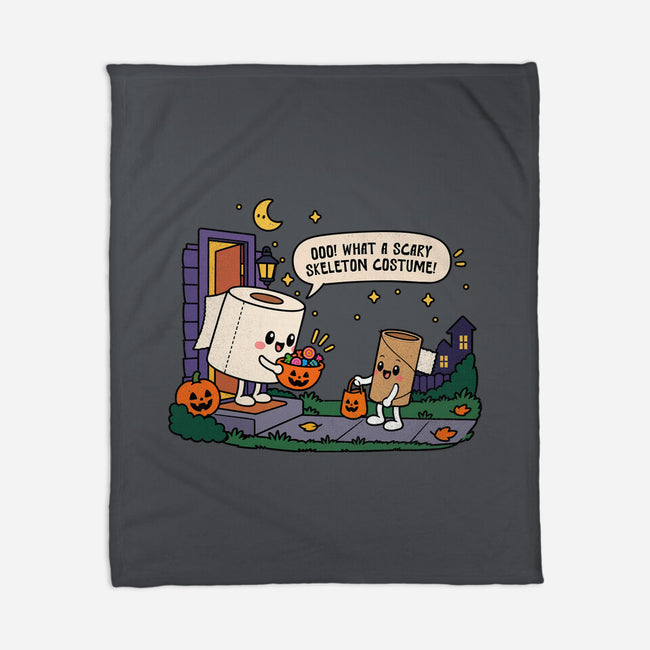 Bare Bones Halloween-None-Fleece-Blanket-benyamine12