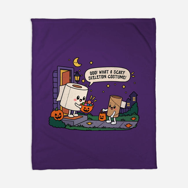 Bare Bones Halloween-None-Fleece-Blanket-benyamine12