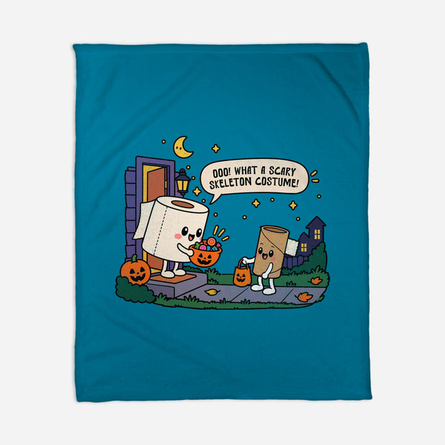 Bare Bones Halloween-None-Fleece-Blanket-benyamine12