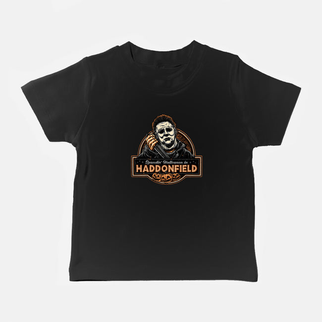 Halloween In Haddonfield-Baby-Basic-Tee-glitchygorilla