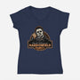 Halloween In Haddonfield-Womens-V-Neck-Tee-glitchygorilla