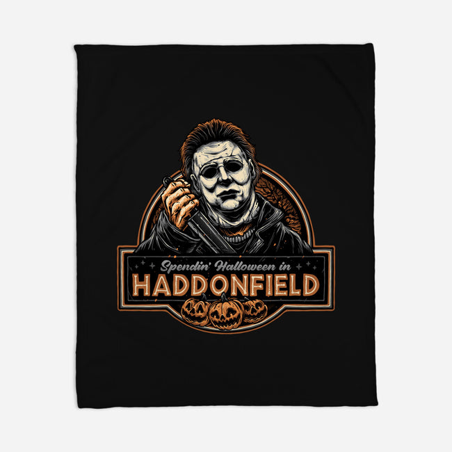 Halloween In Haddonfield-None-Fleece-Blanket-glitchygorilla
