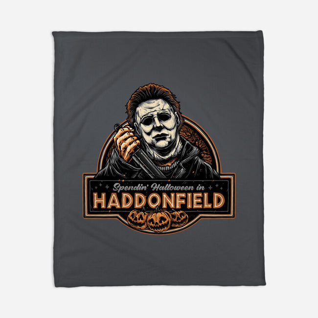Halloween In Haddonfield-None-Fleece-Blanket-glitchygorilla