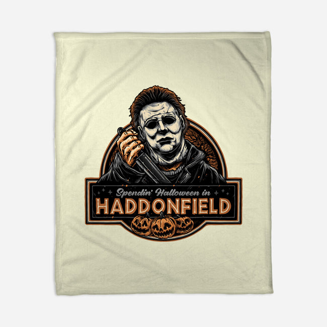Halloween In Haddonfield-None-Fleece-Blanket-glitchygorilla