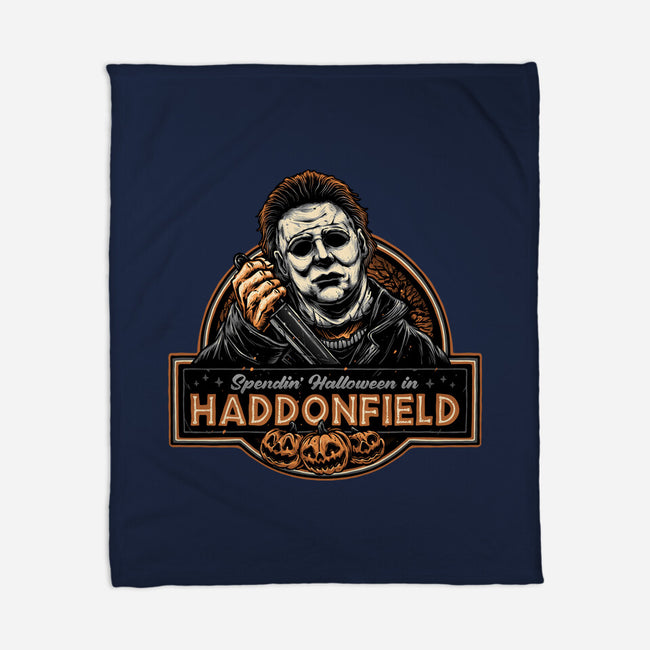Halloween In Haddonfield-None-Fleece-Blanket-glitchygorilla