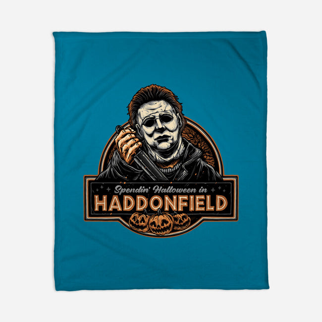 Halloween In Haddonfield-None-Fleece-Blanket-glitchygorilla