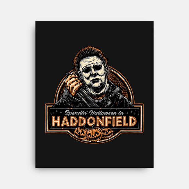 Halloween In Haddonfield-None-Stretched-Canvas-glitchygorilla