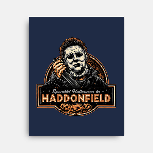 Halloween In Haddonfield-None-Stretched-Canvas-glitchygorilla