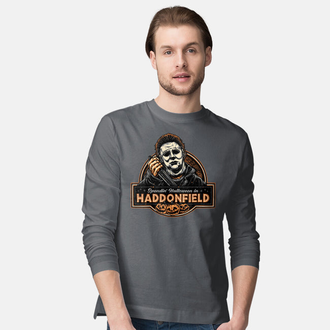 Halloween In Haddonfield-Mens-Long Sleeved-Tee-glitchygorilla
