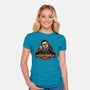 Halloween In Haddonfield-Womens-Fitted-Tee-glitchygorilla