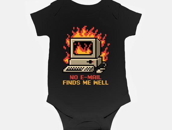 Pixel Email Fire Computer