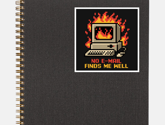 Pixel Email Fire Computer