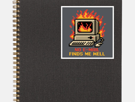 Pixel Email Fire Computer