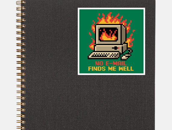 Pixel Email Fire Computer