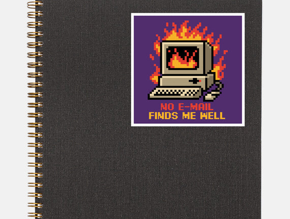 Pixel Email Fire Computer