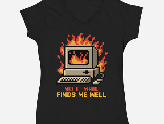 Pixel Email Fire Computer