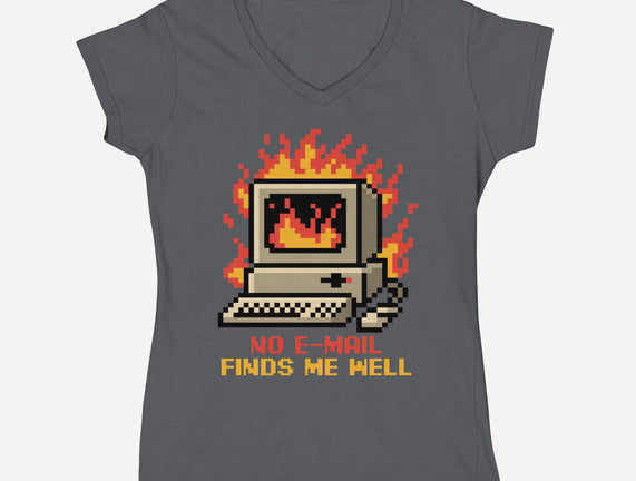Pixel Email Fire Computer