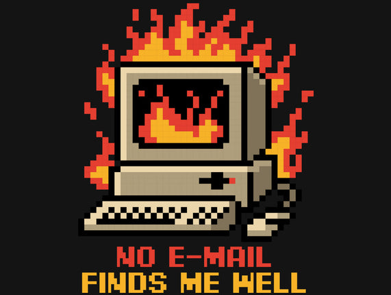 Pixel Email Fire Computer