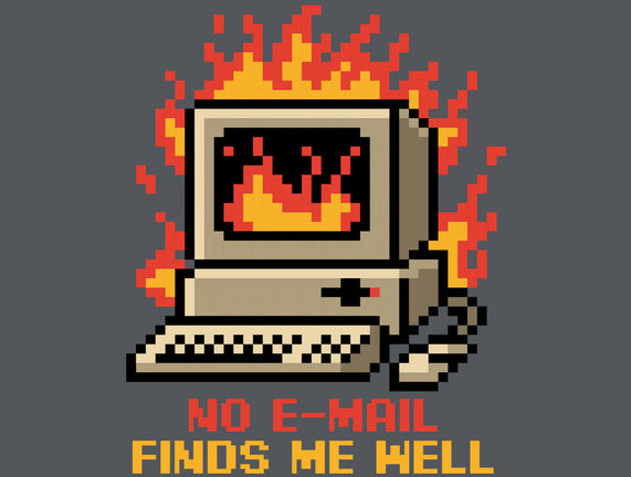 Pixel Email Fire Computer