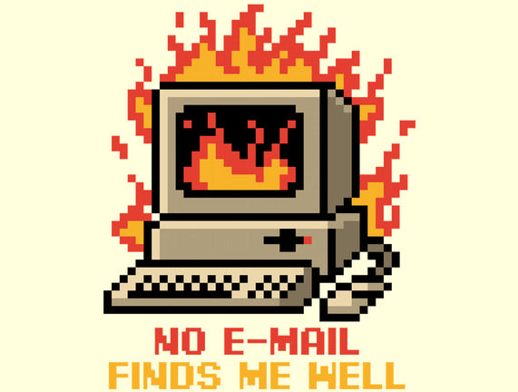 Pixel Email Fire Computer