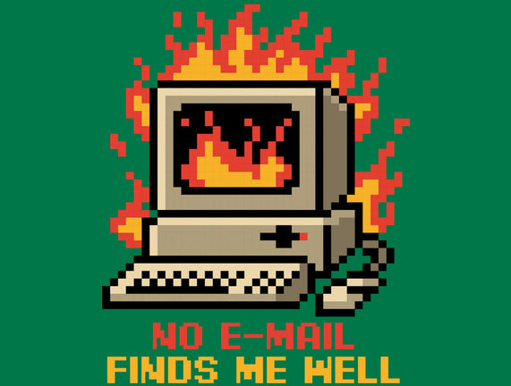 Pixel Email Fire Computer