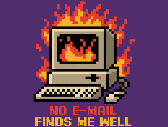 Pixel Email Fire Computer