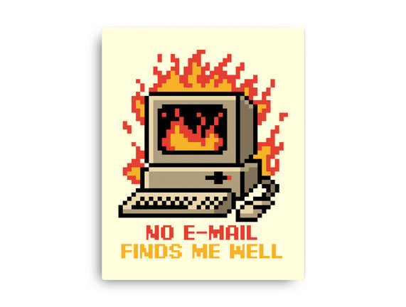 Pixel Email Fire Computer